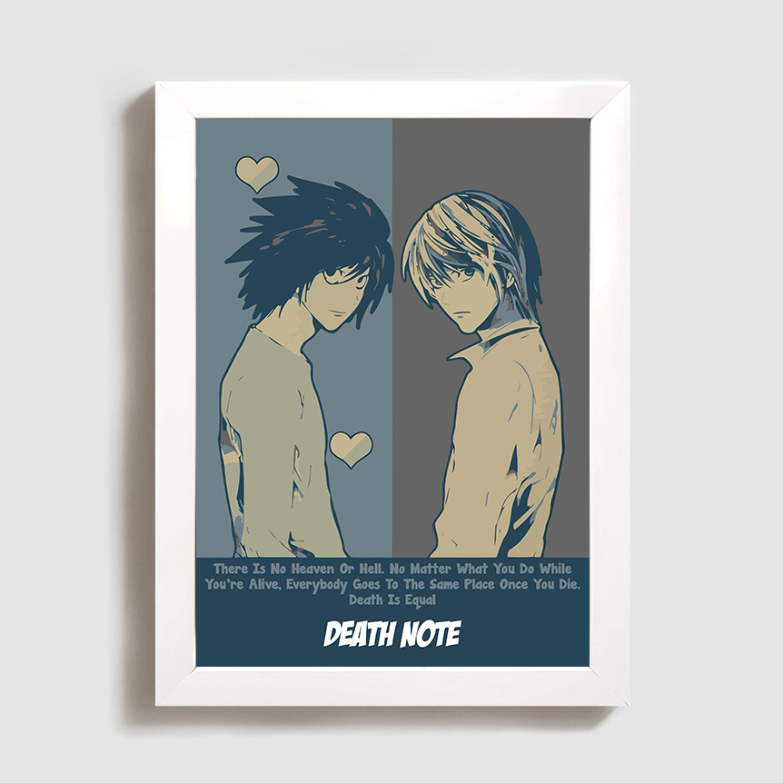 تابلو مدل انیمه دفترچه مرگ death note anime W01