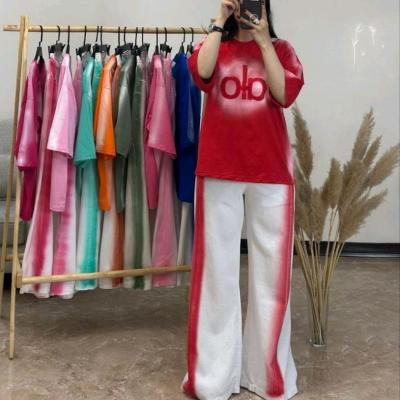 تیشرت و شلوار بیرون پوش گلکسی پنبه alo