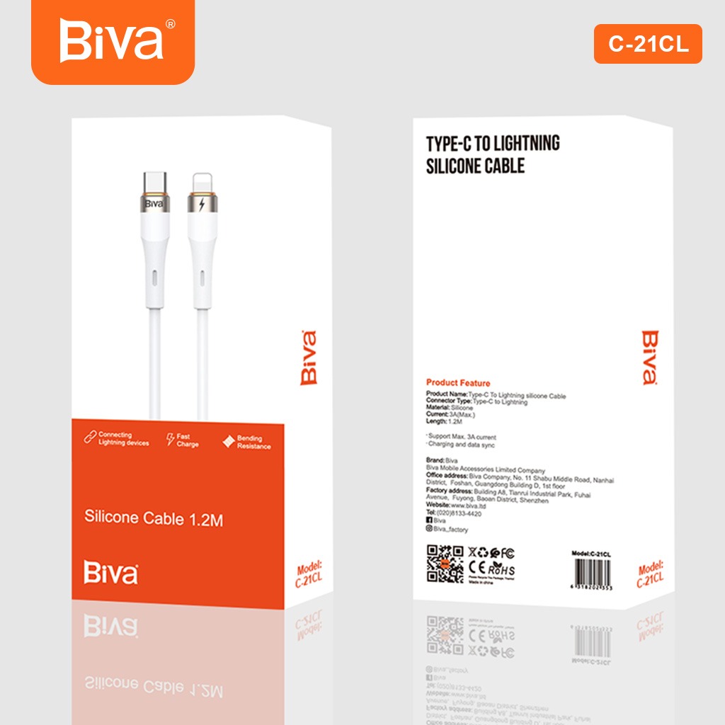 خرید کابل Type C به Lightning بیوا Biva C-21CL با بهترین قیمت