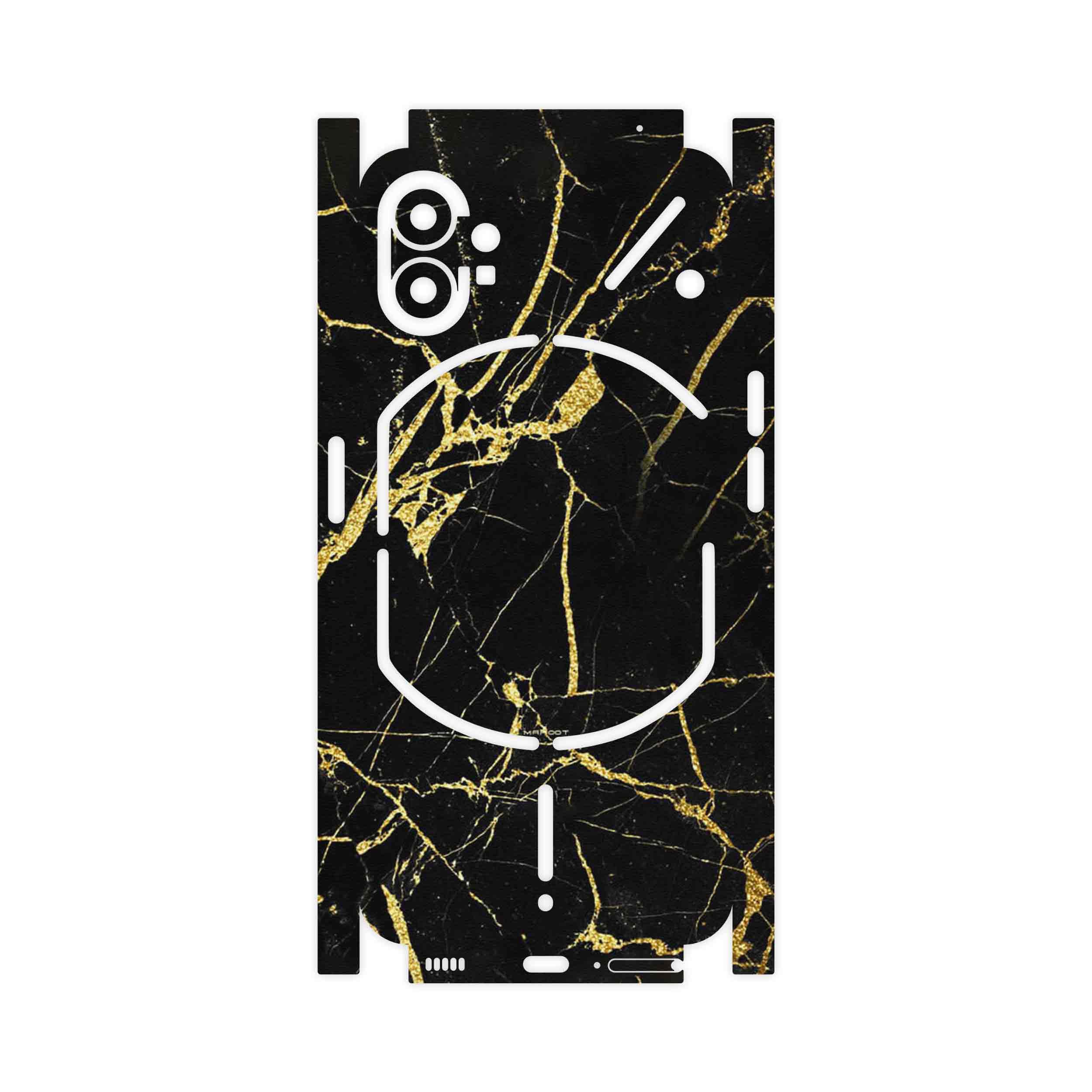 برچسب پوششی ماهوت مدل Graphite_Gold_Marble-FullSkin مناسب برای گوشی موبایل ناتینگ Phone 1