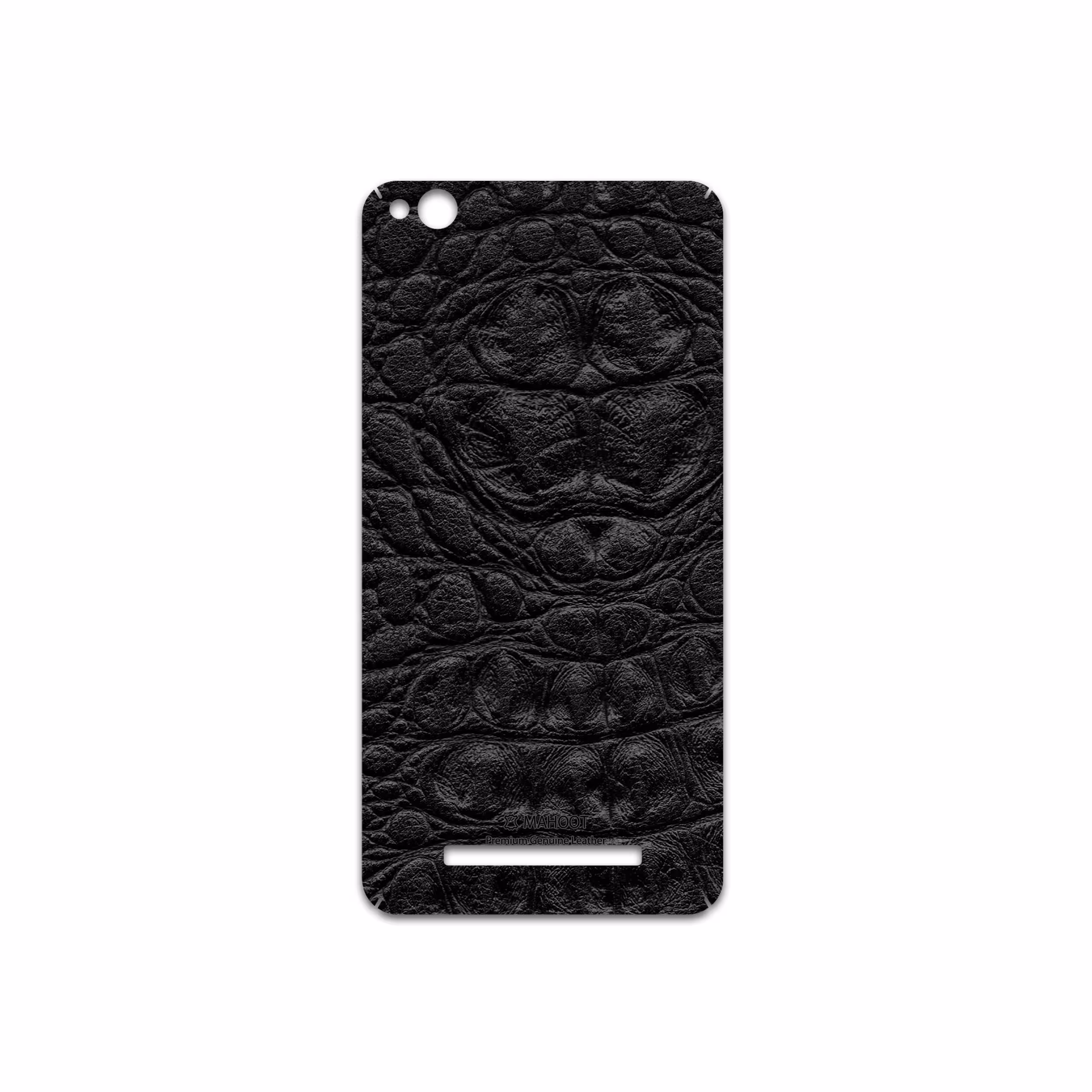 برچسب پوششی ماهوت مدل Black-Crocodile-Leather مناسب برای گوشی موبایل شیائومی Redmi 4A