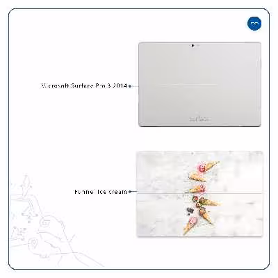 برچسب پوششی ماهوت مدل Funnel ice cream مناسب برای تبلت مایکروسافت Surface Pro 3 2014