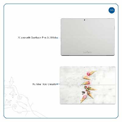 برچسب پوششی ماهوت مدل Funnel ice cream مناسب برای تبلت مایکروسافت Surface Pro 3 2014
