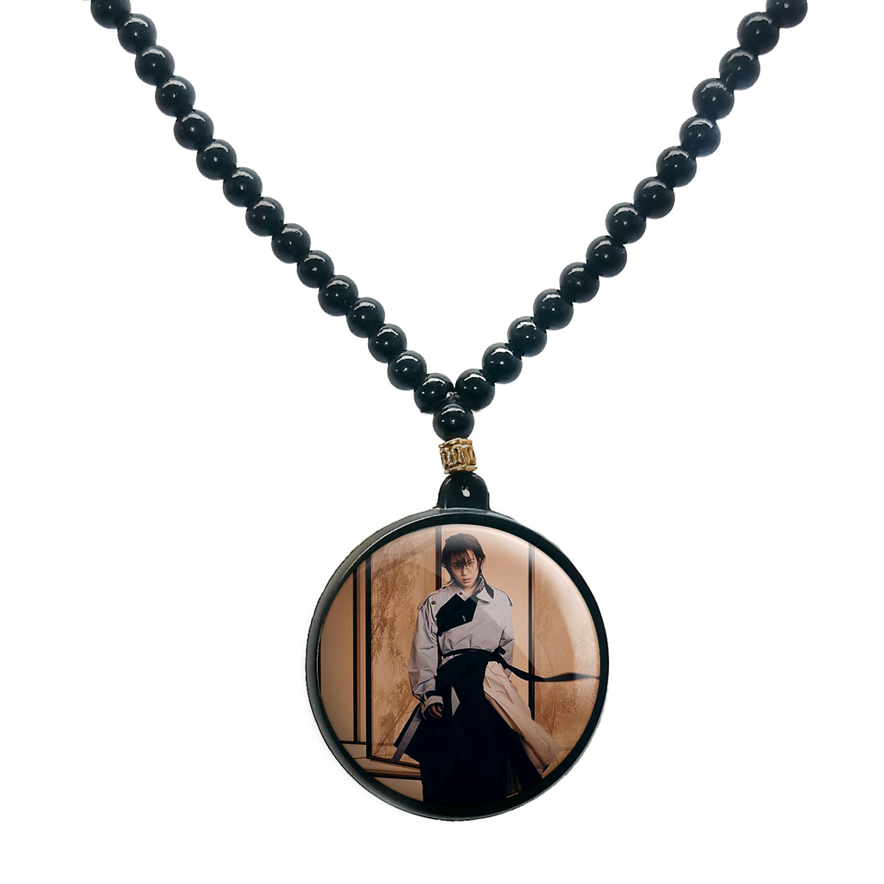 گردنبند پرمانه طرح exo کد pmd.13779 مدل دو طرفه