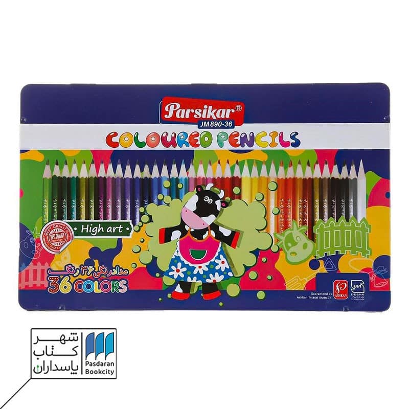 مداد رنگی 36 رنگ فلزی تخت JM890/36