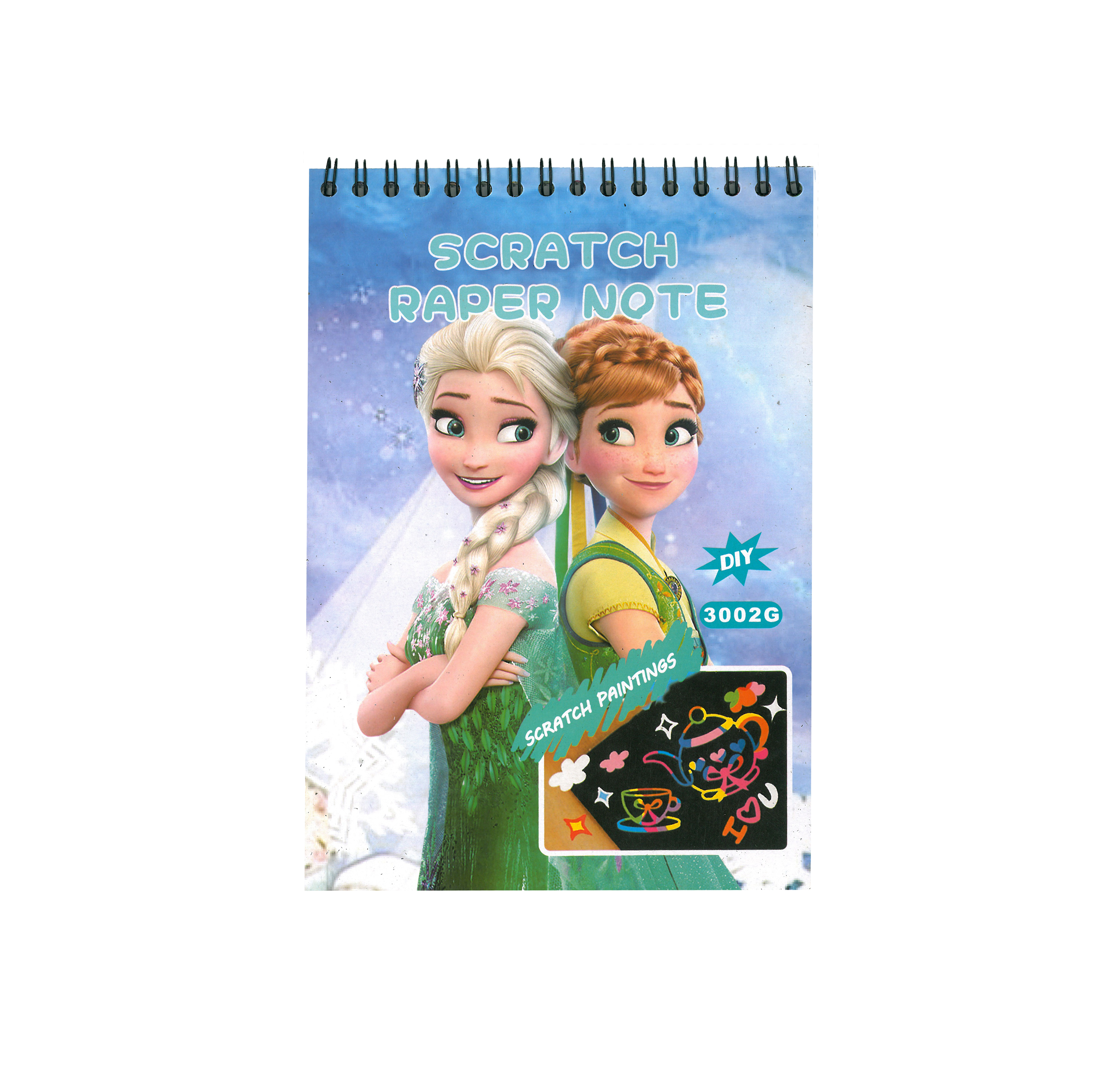 دفتر جادویی رنگین کمانی طرح فروزن سایز A5