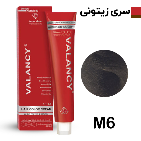 والانسی رنگ مو زیتونی شماره M6