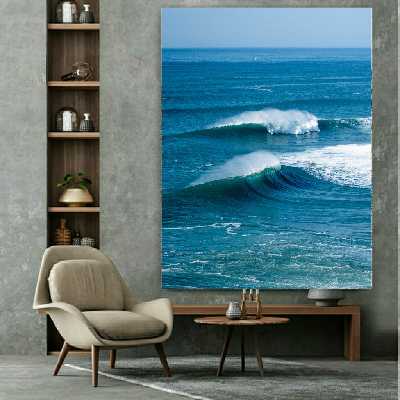 تابلو بوم طرح فنگ شویی مدل موج دریا کد SDB1804