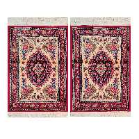 فرش دستباف زرع چارک طرح لچک ترنج مدل AA237 یک جفت