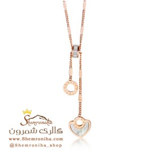 گردنبند زنانه آویزی رزگلد NEC476R0