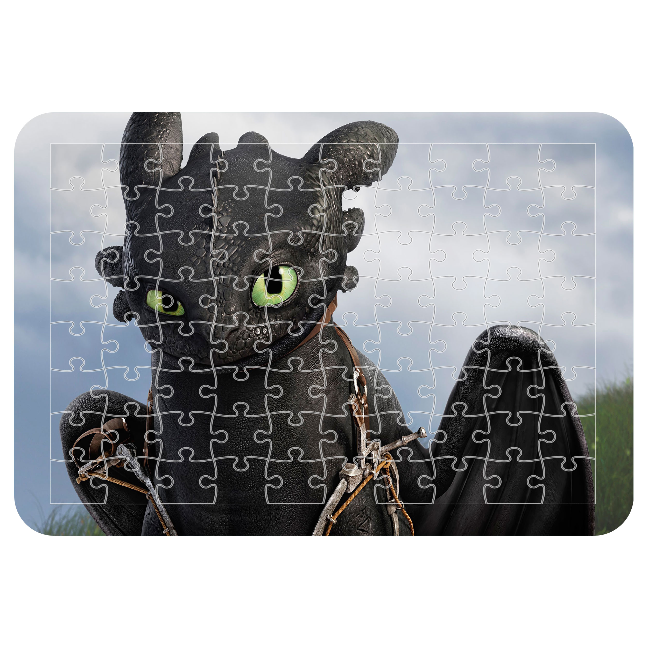 پازل 54 تکه اطلس آبی طرح مربی اژدها مدل P1600