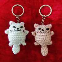 دسته کلید گربه بافتنی