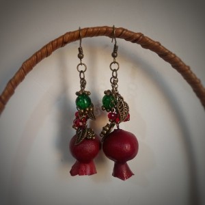 گوشواره انار گل