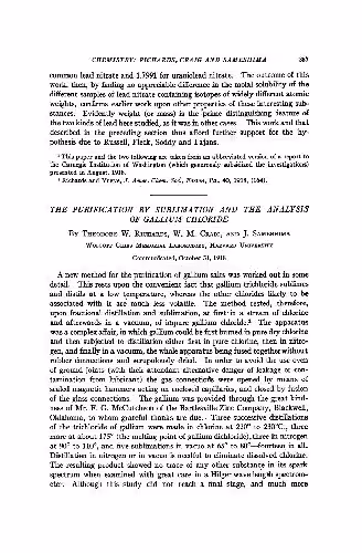 خرید و دانلود نسخه کامل کتاب The Purification by Sublimation and the Analysis of Gallium Chloride