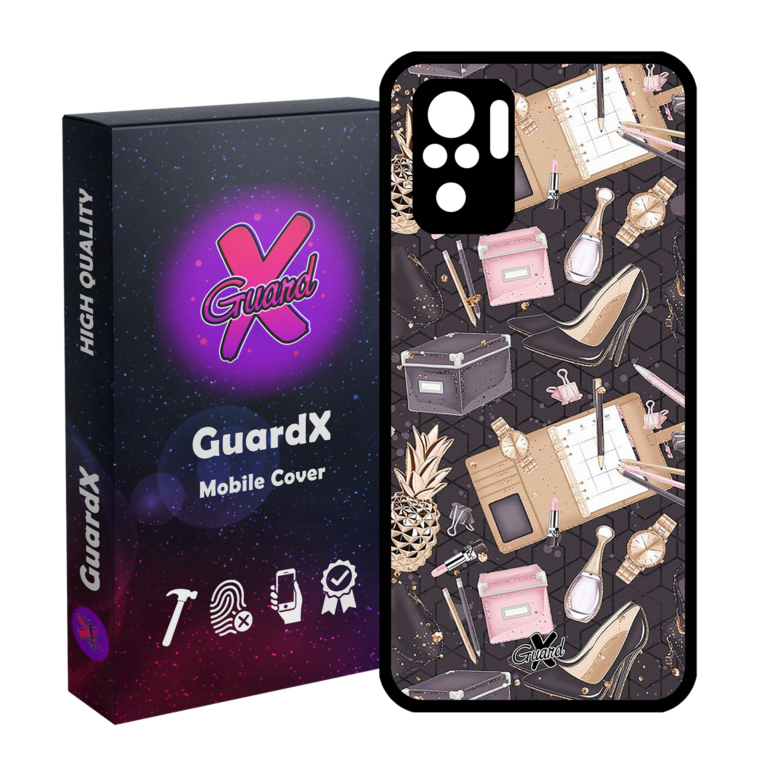 کاور گارد ایکس طرح دخترانه مدل Glass10310 مناسب برای گوشی موبایل شیائومی Redmi Note 10 4G / Note 10S