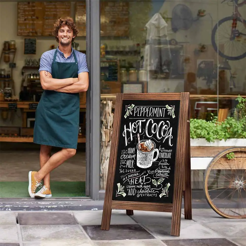 خرید تخته سیاه گچی کافی شاپی سایز 100 × 60 همراه با گچ رنگی