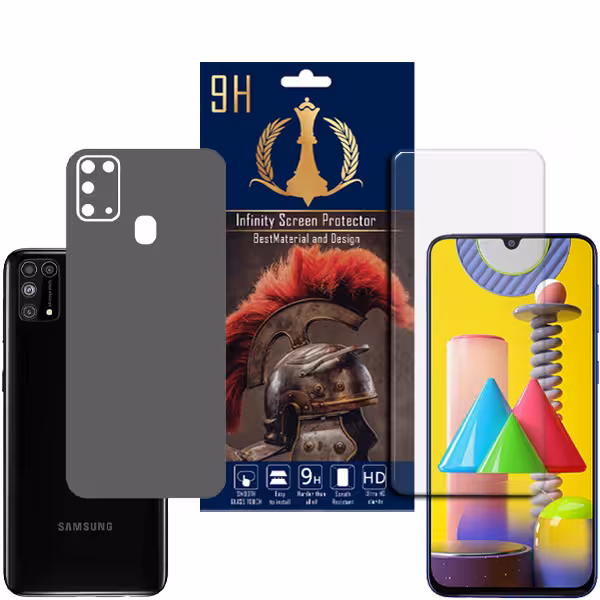 برچسب پوششی اینفینیتی مدل PRO MAX مناسب برای گوشی موبایل سامسونگ Galaxy M31 به همراه محافظ صفحه نمایش