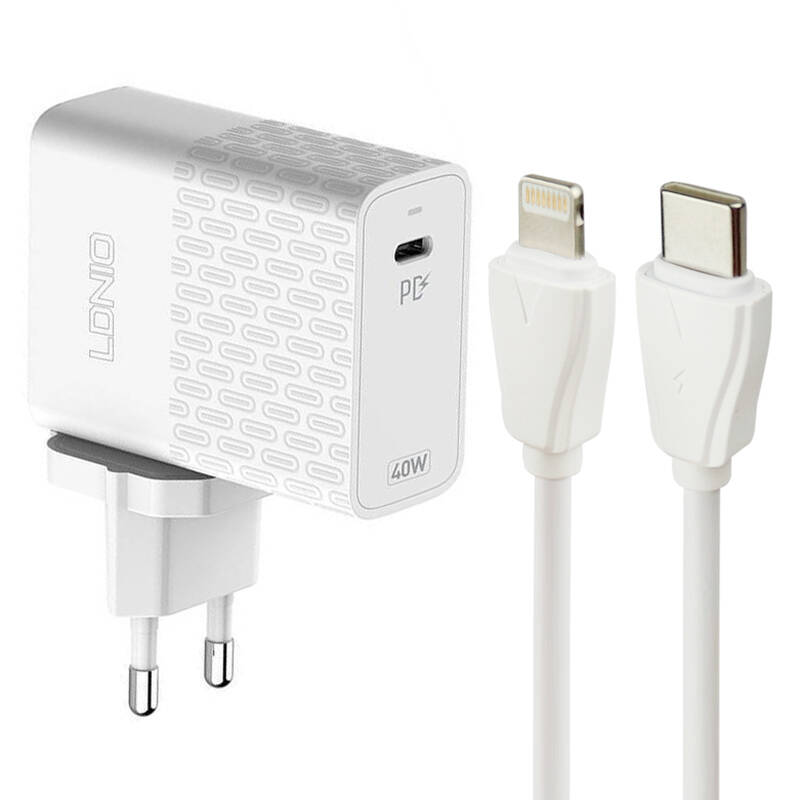 شارژر دیواری فست شارژ LDNIO A1405C QC4.0 PD 40W Type-C   کابل Type-C