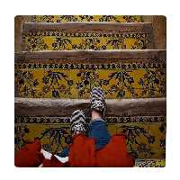 کاشی کارنیلا طرح راه پله سنتی مدل لوحی کد WKB813 