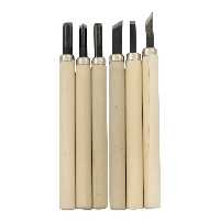 مغار بیانو طرح دسته چوبی مجموعه 6 عددی