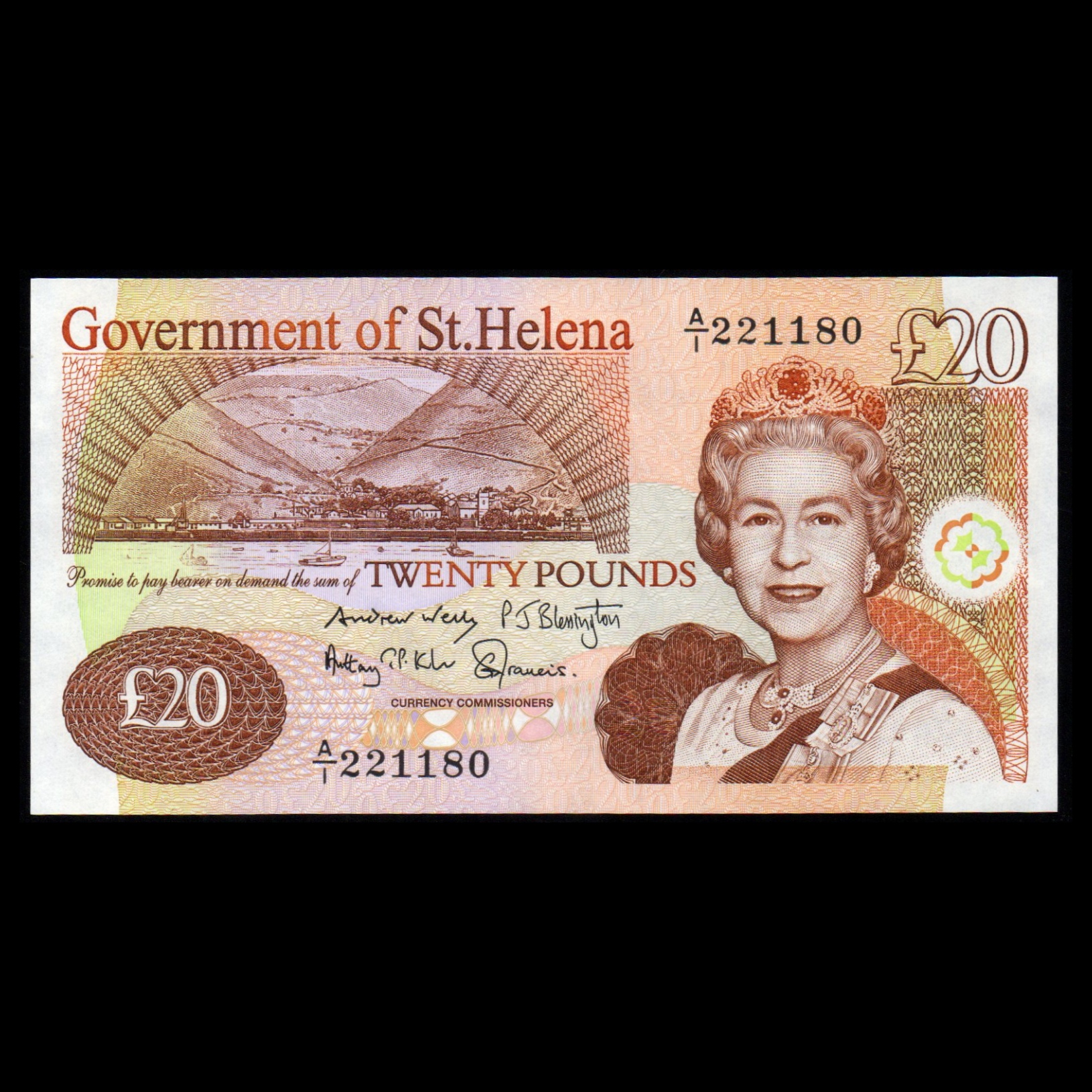 اسکناس تزئینی طرح جزیره هلنا مدل 20 پوند