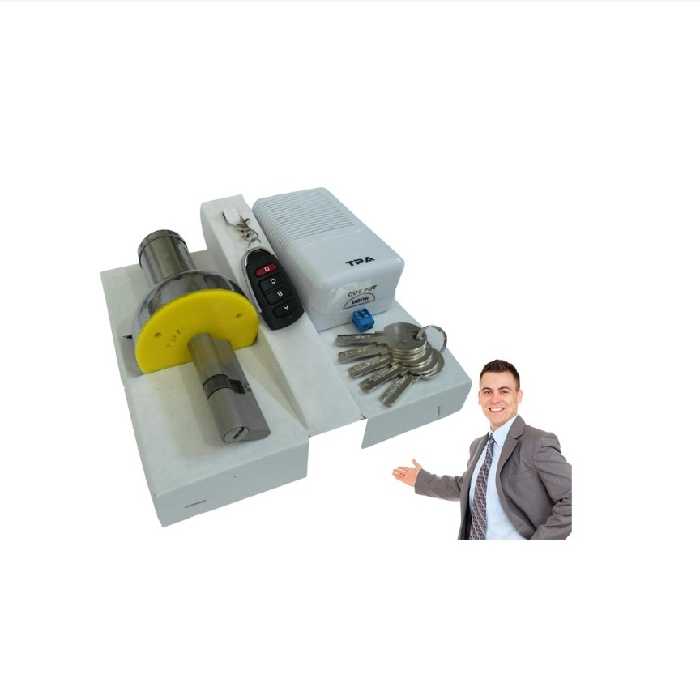 دربازکن سیلندری ریموتی با 5 عدد کلید کامپیوتری