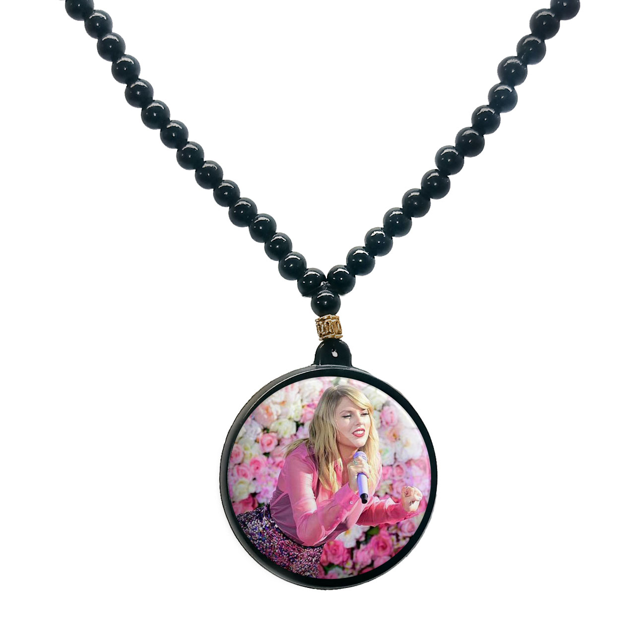 گردنبند پرمانه طرح تیلور سویفت کد pmd.2859 مدل دو طرفه