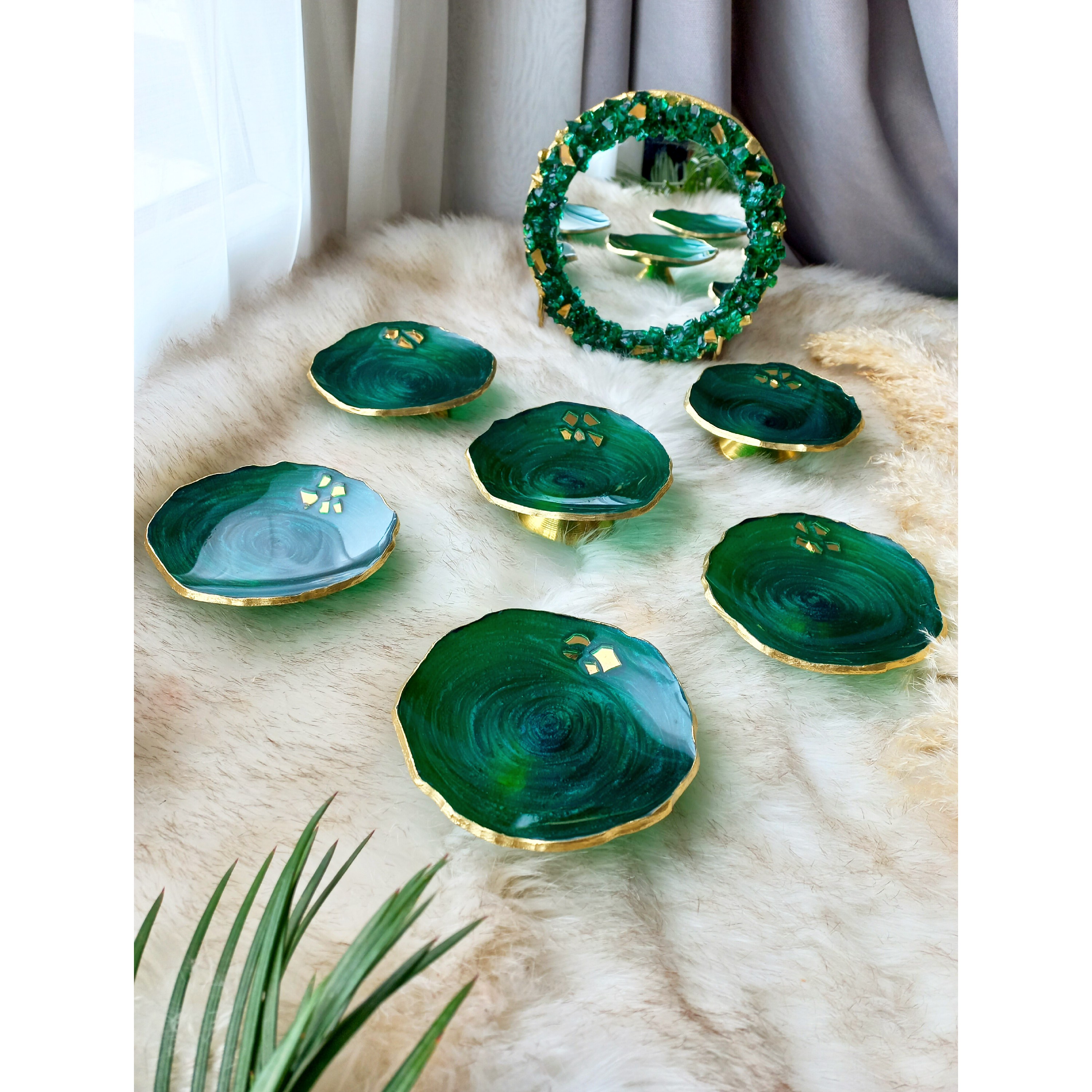 هفت سین تمام رزین پایه دار 