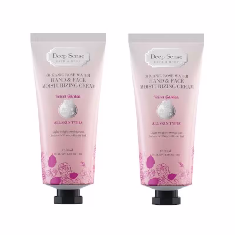 کرم مرطوب کننده دیپ سنس مدل rose water حجم 60 میلی لیتر مجموعه 2 عددی