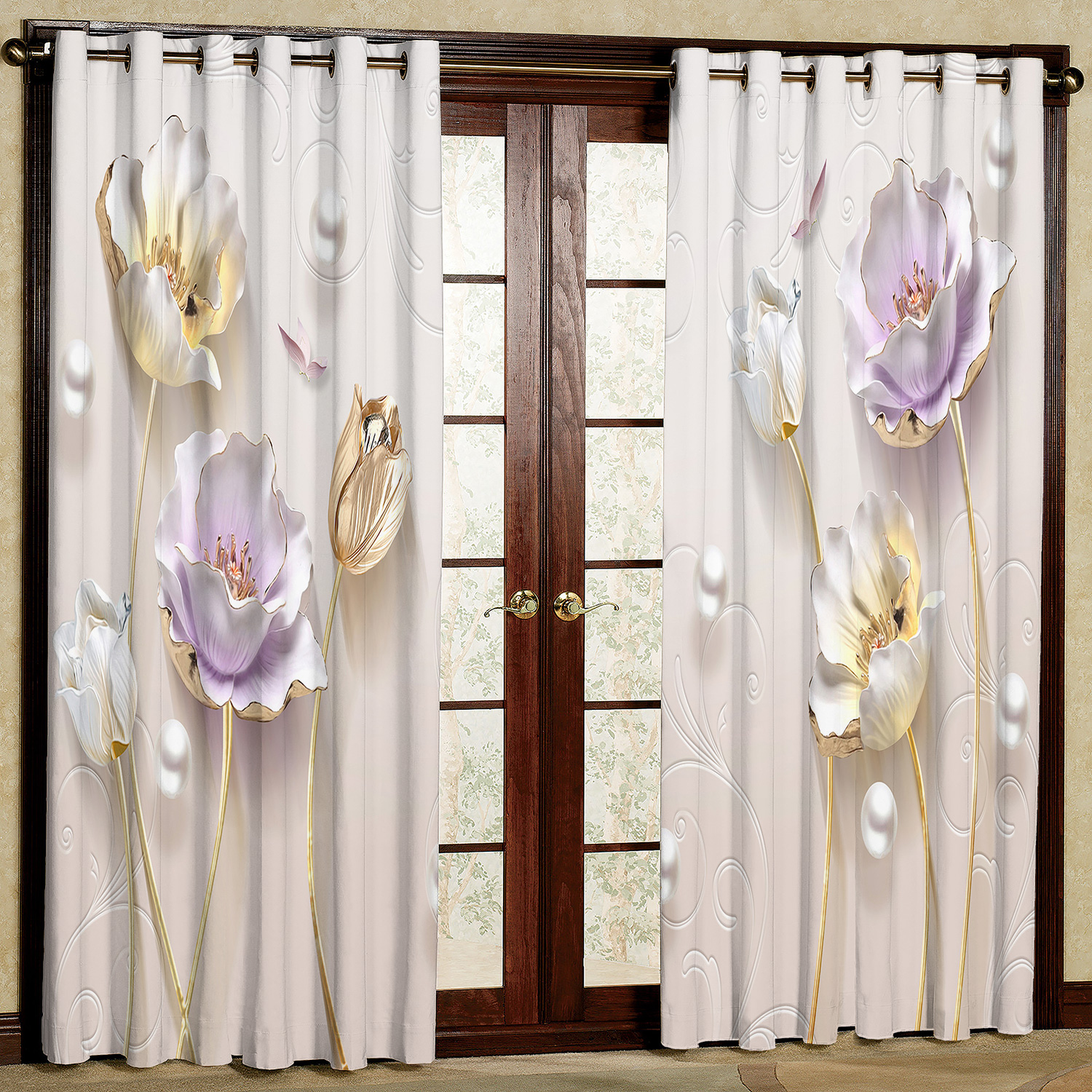 پرده مدل هازان پانچی کد 4757 سایز 140x200 سانتی متر