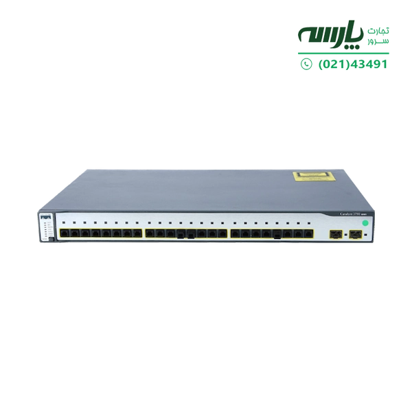 سوئیچ شبکه سیسکو 24 پورت WS-C3750-24FS-S