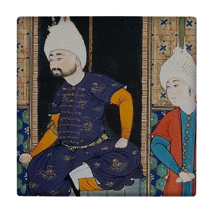 کاشی کارنیلا طرح نگارگری ایرانی مدل لوحی کد klh611