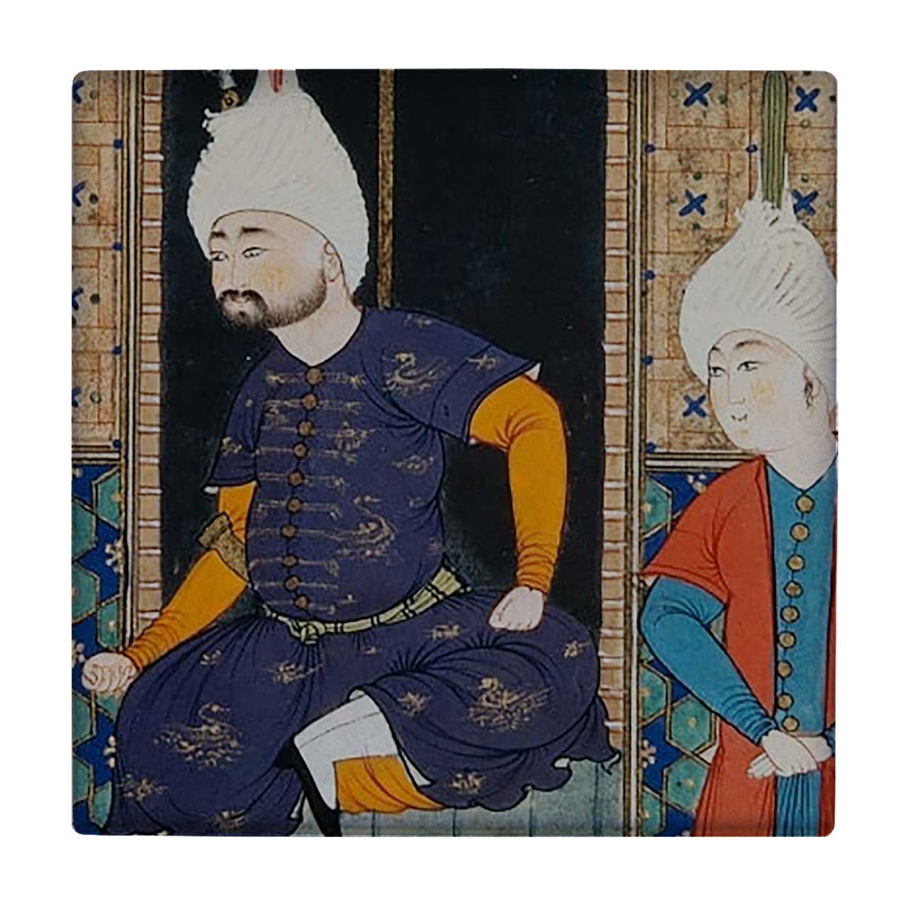 کاشی کارنیلا طرح نگارگری ایرانی مدل لوحی کد klh611