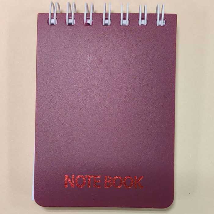 دفتر یادداشت مات 100 برگ پاپکو کد NB-630 رنگ زرشکی