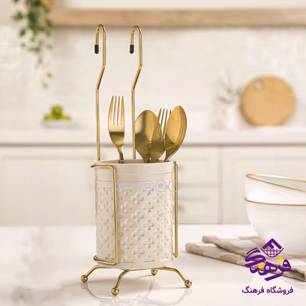 جاقاشق لیمون طرح گل اویز طلایی