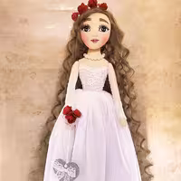 عروسک تیلدا عروس (کادوی ویژه عروس) مناسب جهازیه عروس