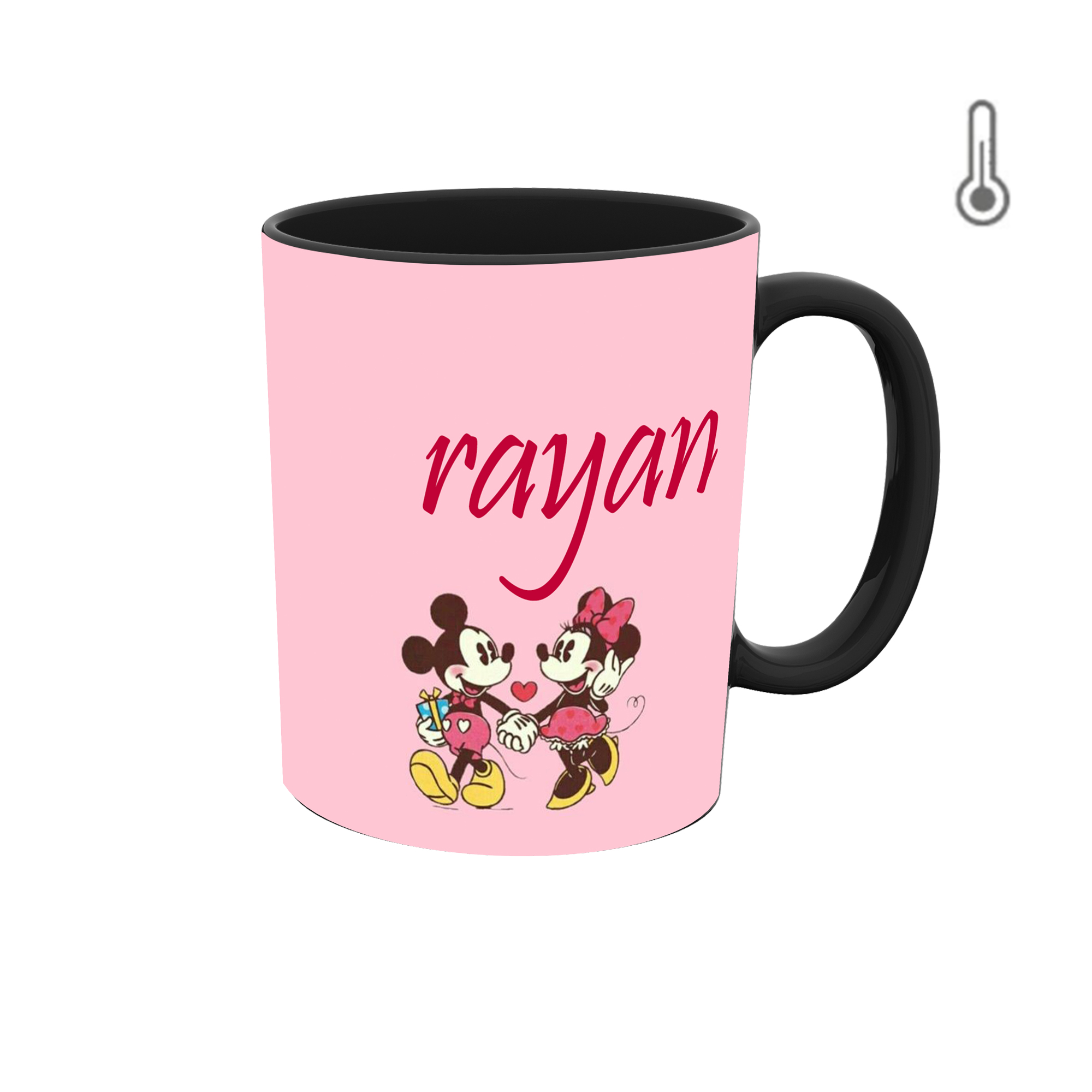 ماگ حرارتی طرح اسم رایان مدل قلب روز عشق 