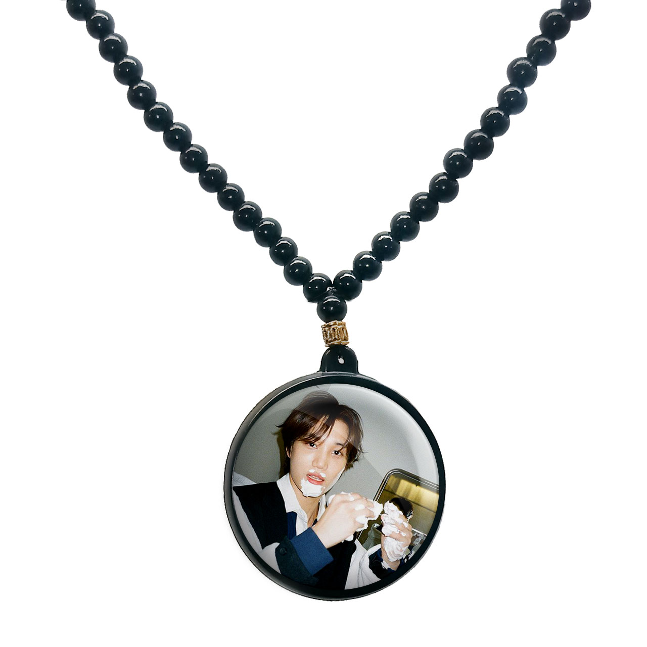 گردنبند پرمانه طرح exo کد pmd.13897 مدل دو طرفه