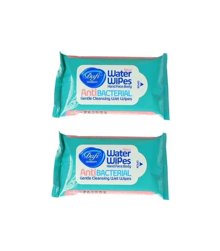دستمال مرطوب دافی مدل Anti bacterial GN10 مجموعه 2 عددی