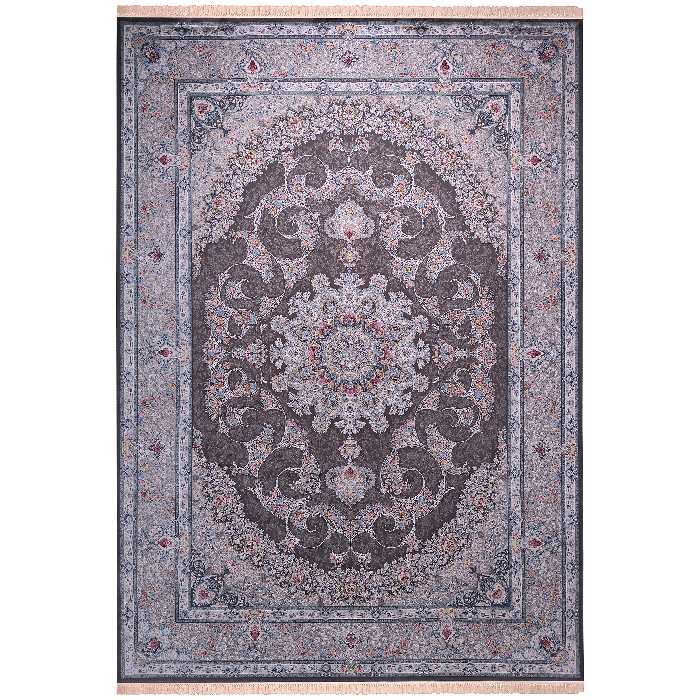 فرش ماشینی زمرد مشهد مدل 55007 زمینه الماسی