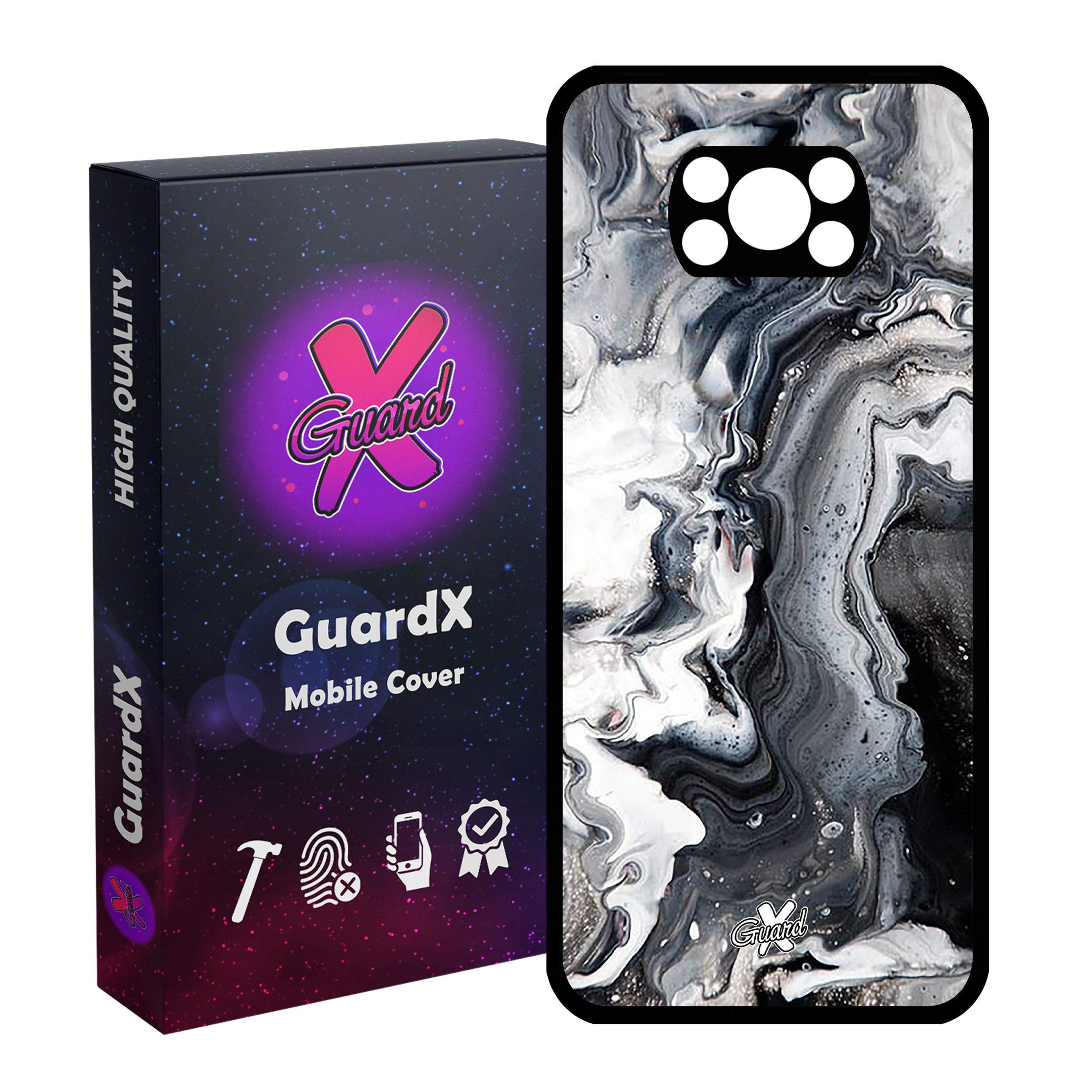 کاور گارد ایکس طرح ماربل مدل Glass10277 مناسب برای گوشی موبایل شیائومی Poco X3 / Poco X3 NFC