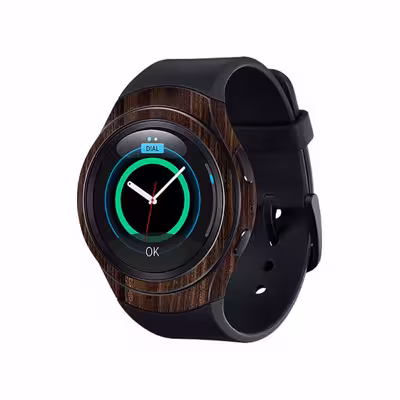 برچسب ماهوت طرح Dark_Walnut_Wood مناسب برای ساعت هوشمند سامسونگ Galaxy Gear S2