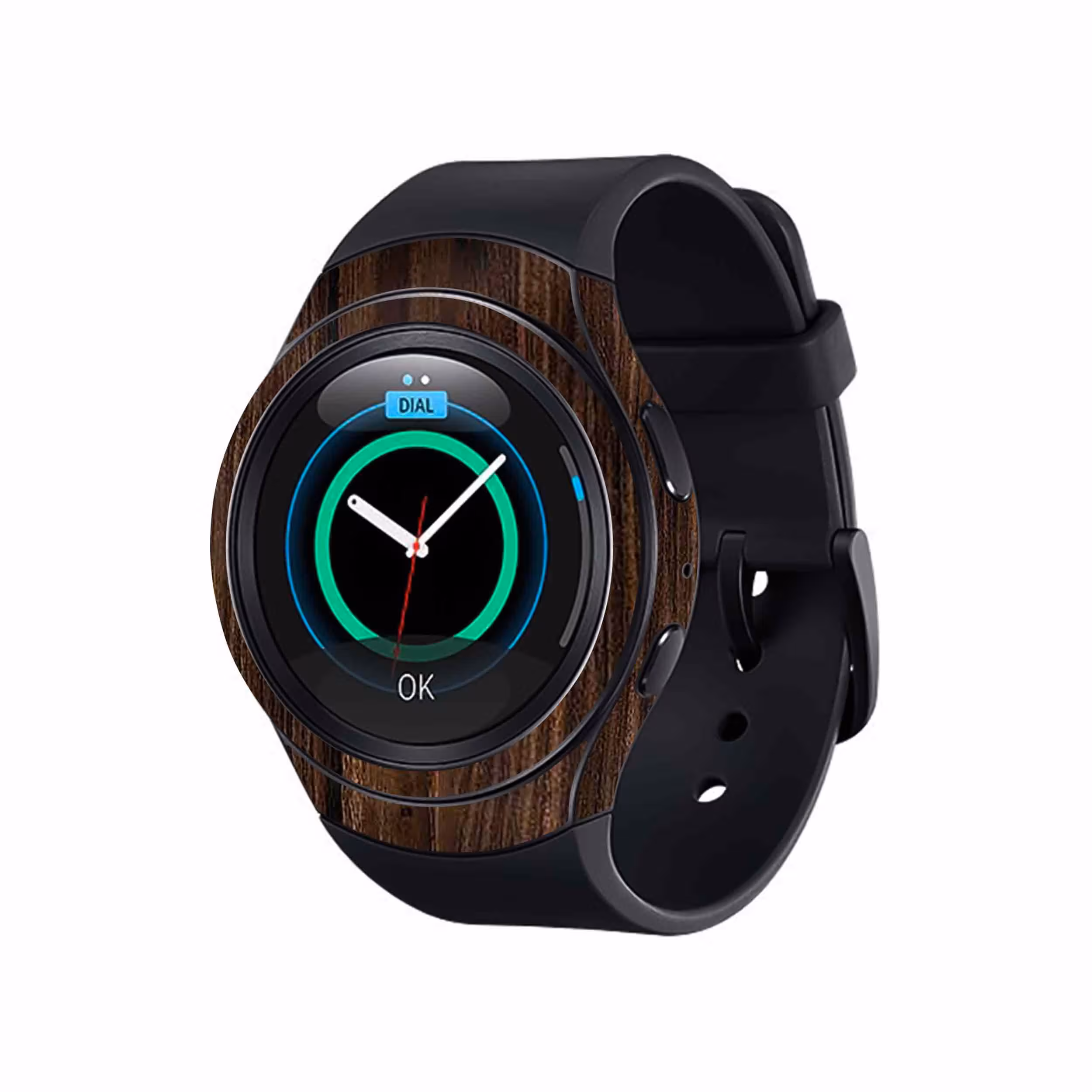 برچسب ماهوت طرح Dark_Walnut_Wood مناسب برای ساعت هوشمند سامسونگ Galaxy Gear S2