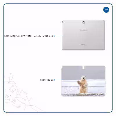 برچسب پوششی ماهوت مدل Polar bear مناسب برای تبلت سامسونگ Galaxy Note 10.1 2012 N8010