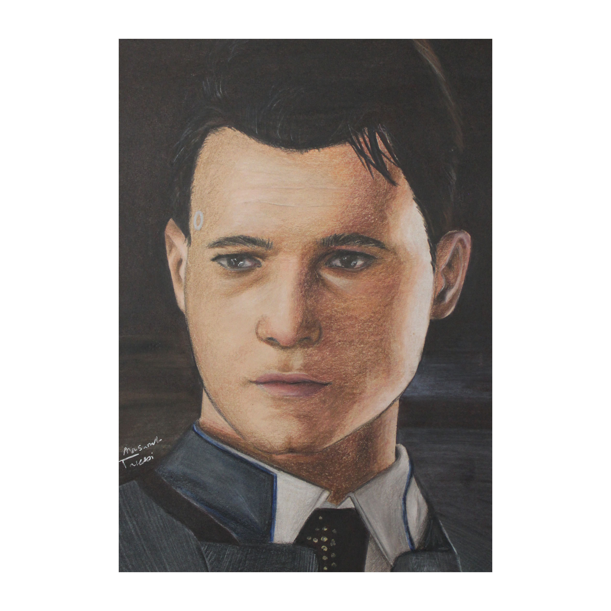 نقاشی مداد رنگی مدل بازی Detroit Become Human کد 01