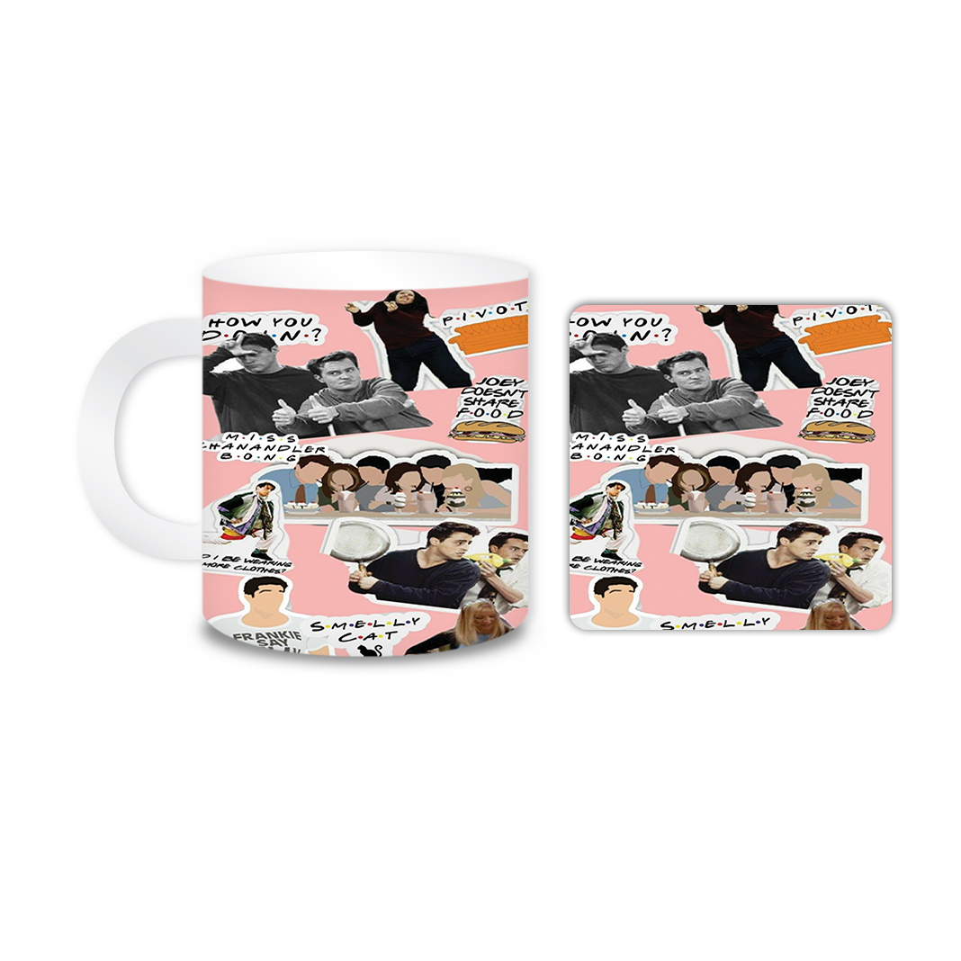 ماگ مدل FRIENDS کد 1131 به همراه زیر لیوانی