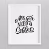 تابلو طرح نوشته انگلیسی طرح COFFEE کد 729