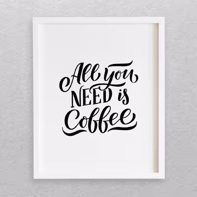 تابلو طرح نوشته انگلیسی طرح COFFEE کد 729