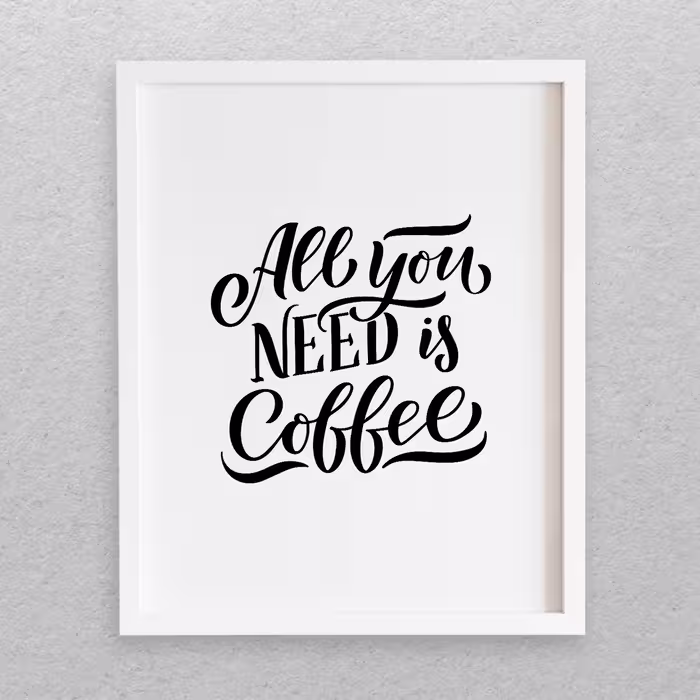 تابلو طرح نوشته انگلیسی طرح COFFEE کد 729