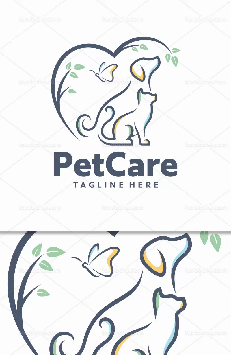 وکتور لوگو حیوانات خانگی | گرافیک با طعم تربچه
